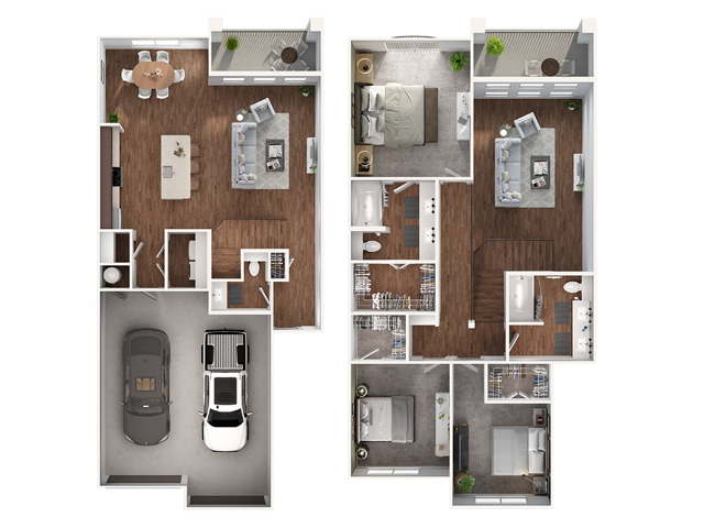 3 Bed, 2 Bath 06101 floor plan